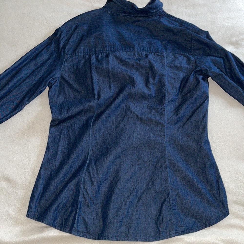 NY & Company Denim Button Down Shirt - Picture 6 of 7